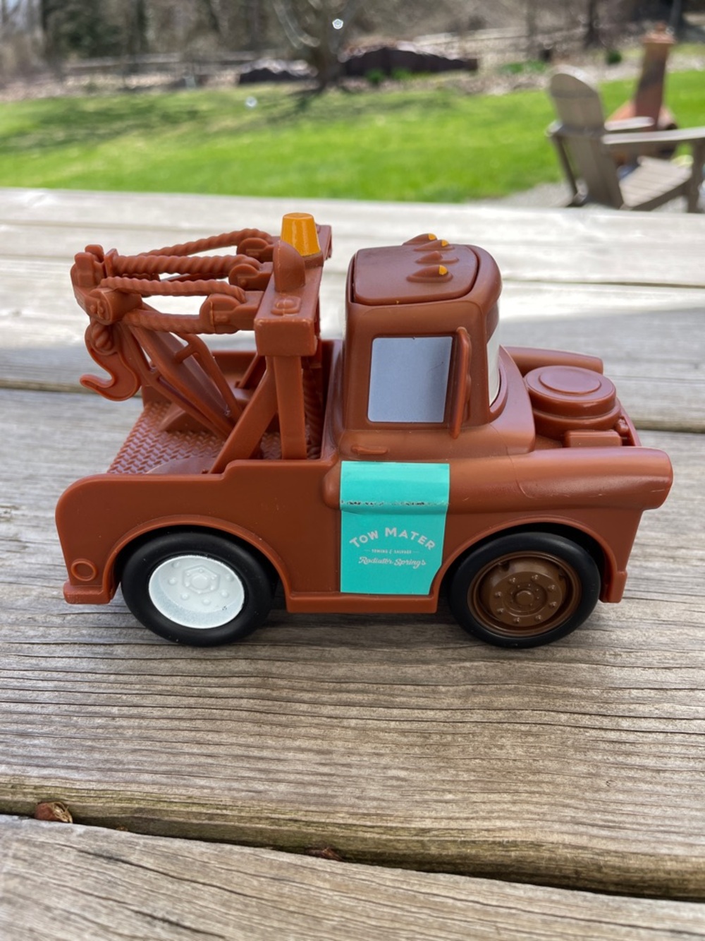 Mattel Brown Tow Truck Character Toy with Teal Accent - Picture 2 of 5
